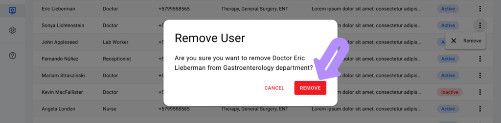aplication screen