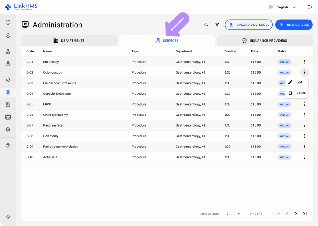 LinkHMS creating and assigning users within a service 1