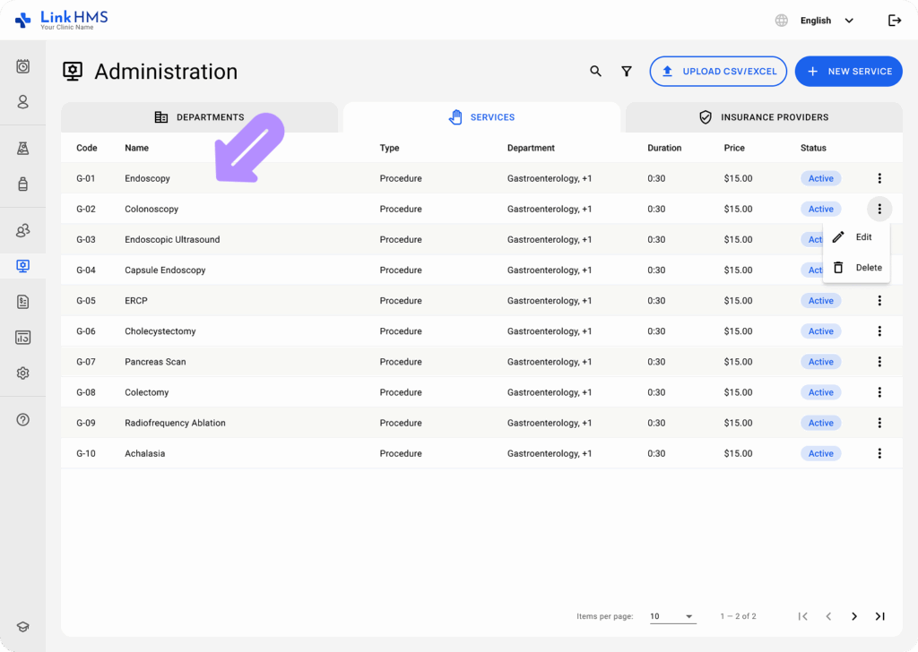 LinkHMS creating and assigning users within a service 2
