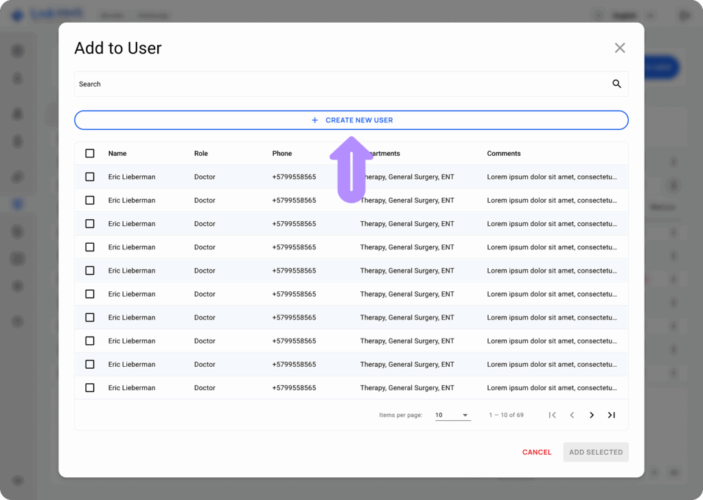 LinkHMS creating and assigning users within a service 4