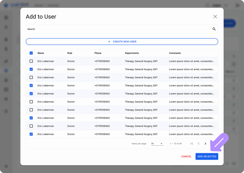 LinkHMS creating and assigning users within a service 8