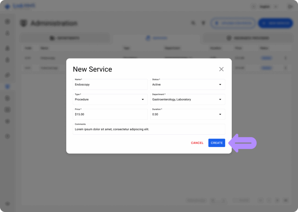 LinkHMS creating and editing services 4