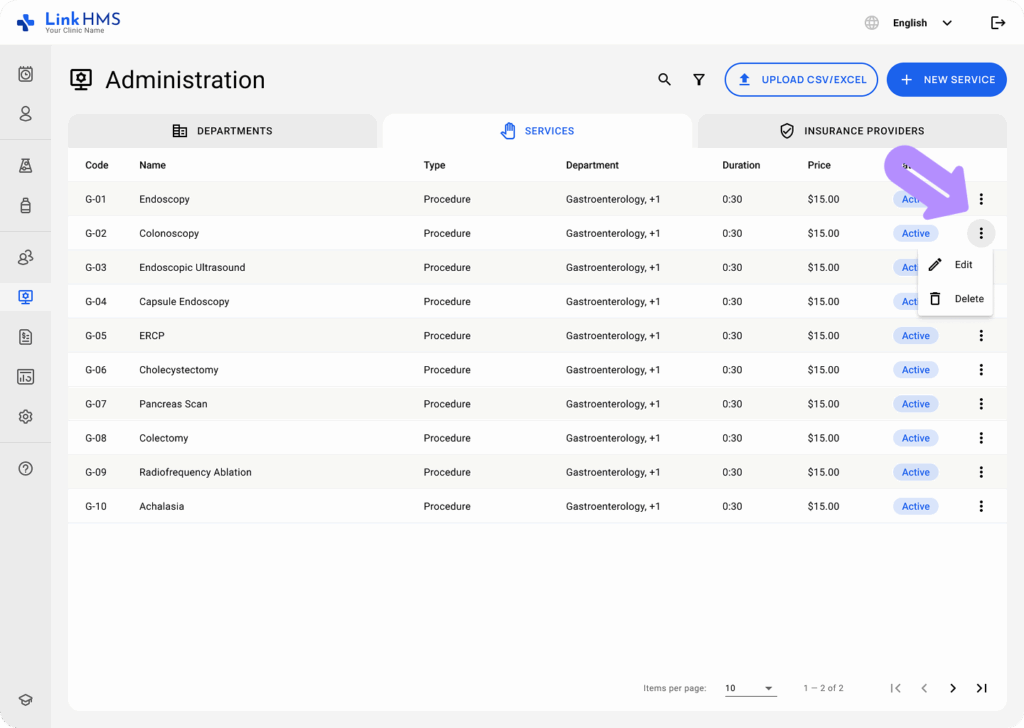 LinkHMS creating and editing services 5