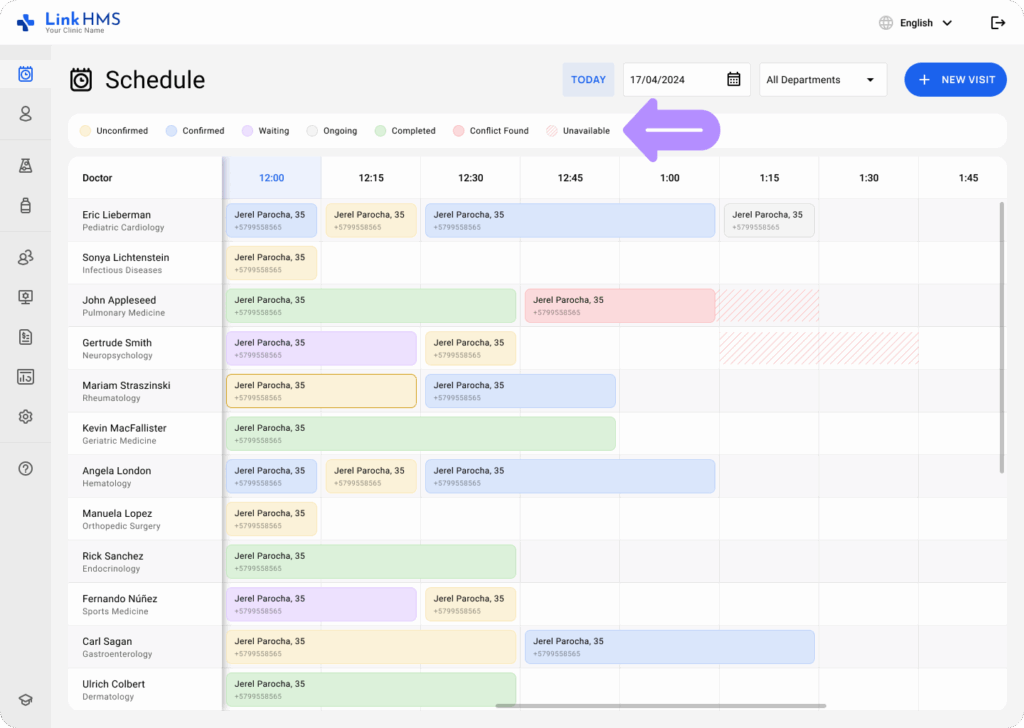 LinkHMS edit and cancel visits 1
