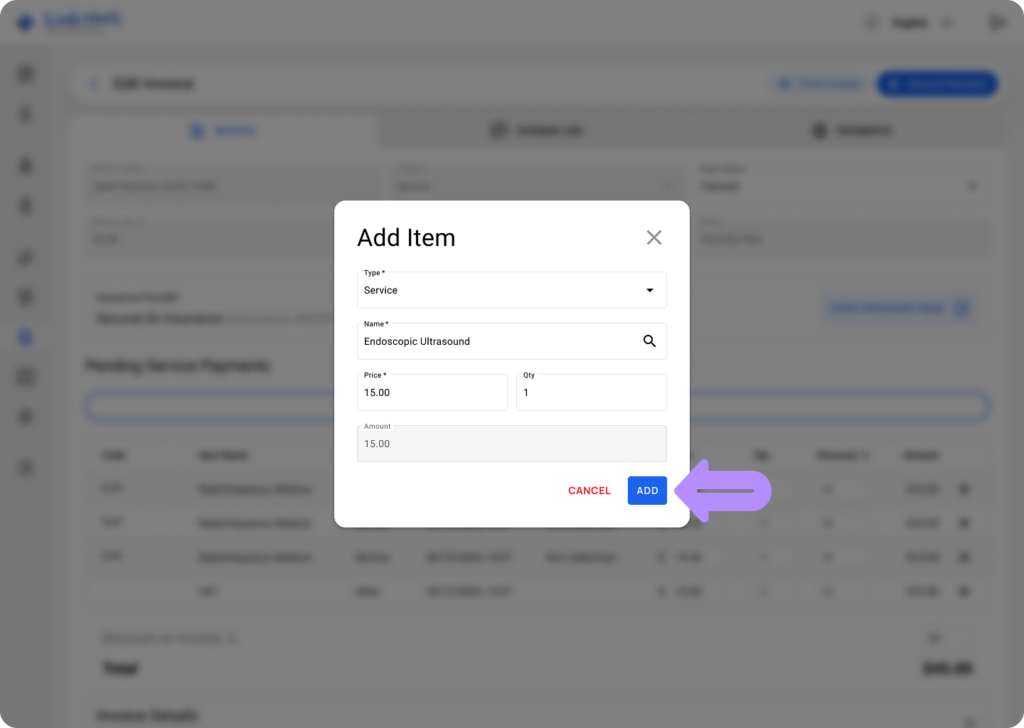 LinkHMS edit invoices 7