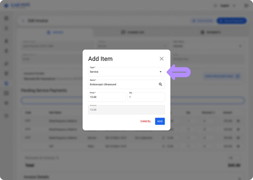 LinkHMS edit invoices 8