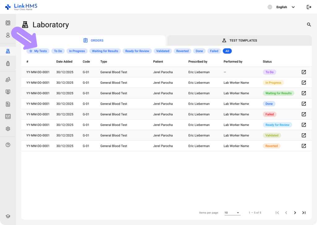 LinkHMS lab guides 5