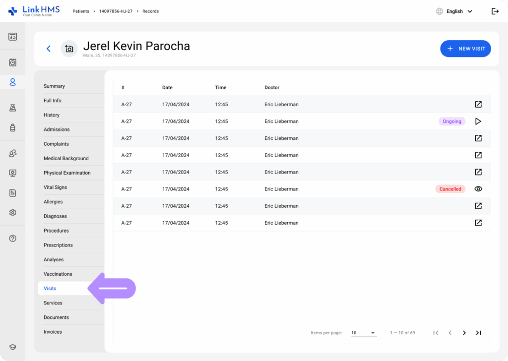LinkHMS manage the outpatient visits 1
