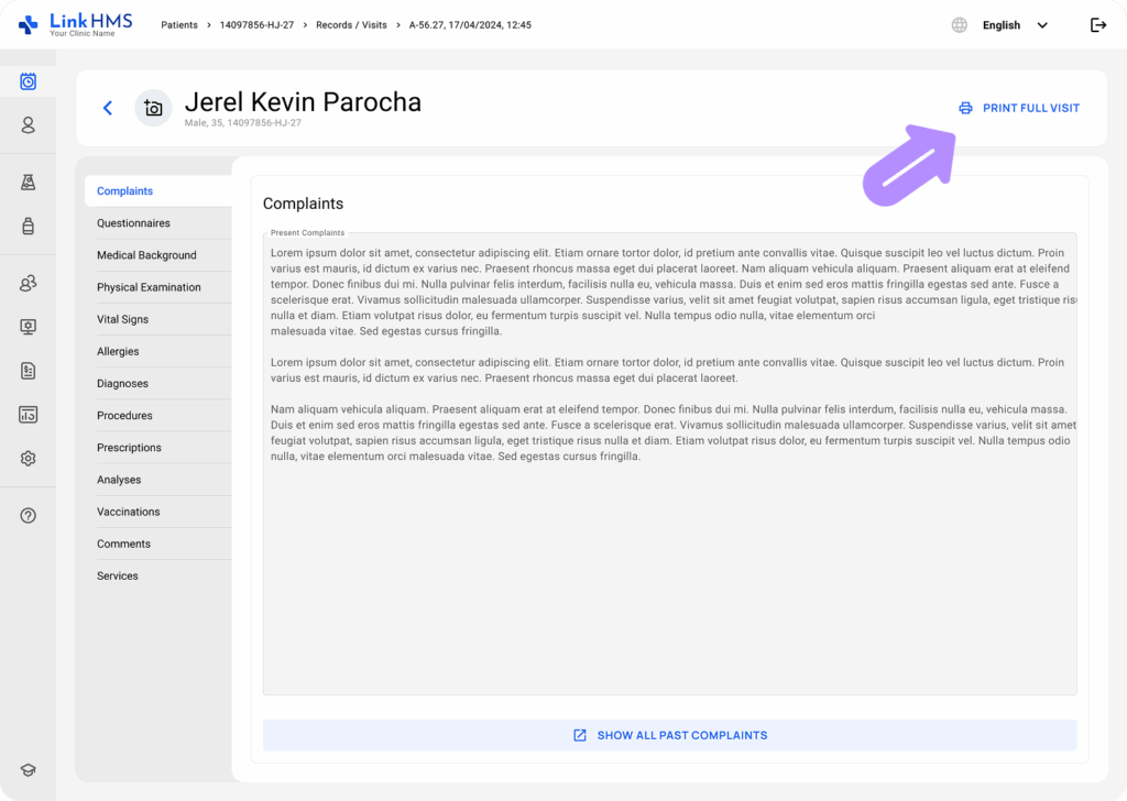 LinkHMS manage the outpatient visits 21