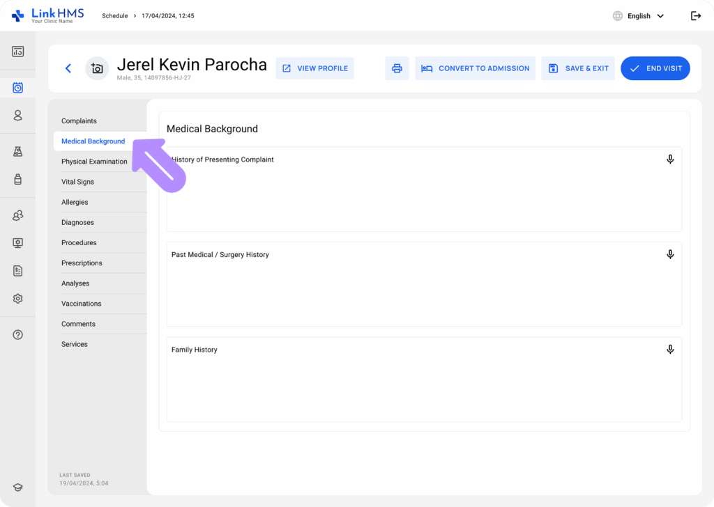 LinkHMS manage the outpatient visits 5