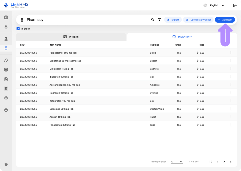 LinkHMS add inventory 3