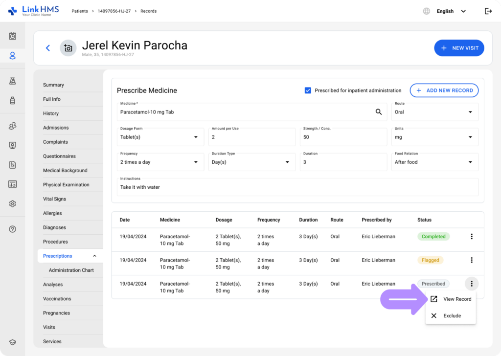 LinkHMS - prescriptions- EMR 10
