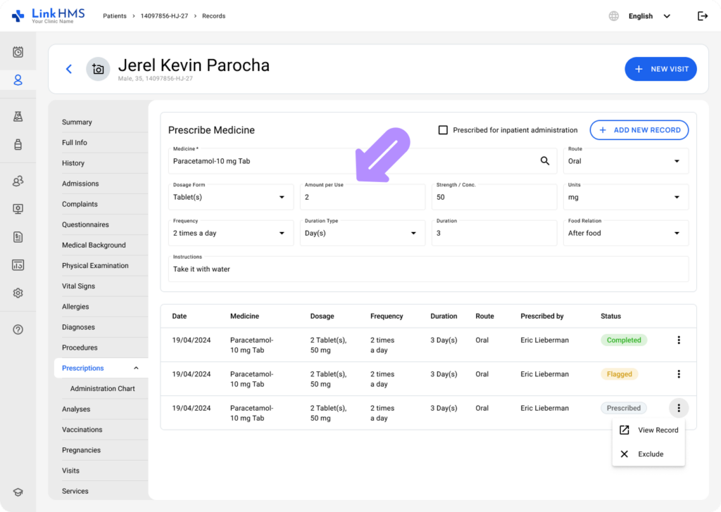 LinkHMS - prescriptions- EMR 3