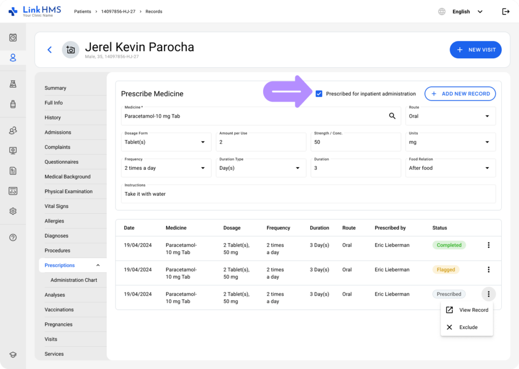 LinkHMS - prescriptions- EMR 4