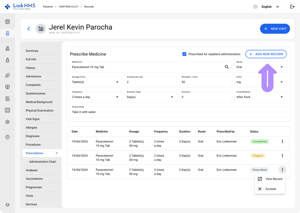 LinkHMS - prescriptions- EMR 5