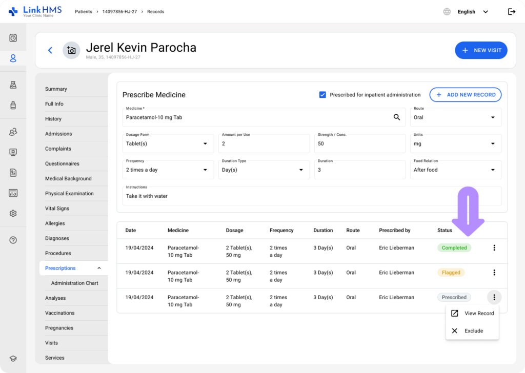 LinkHMS - prescriptions- EMR 6