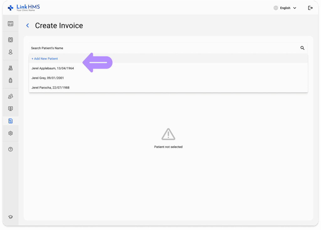 LinkHMS create invoices 2