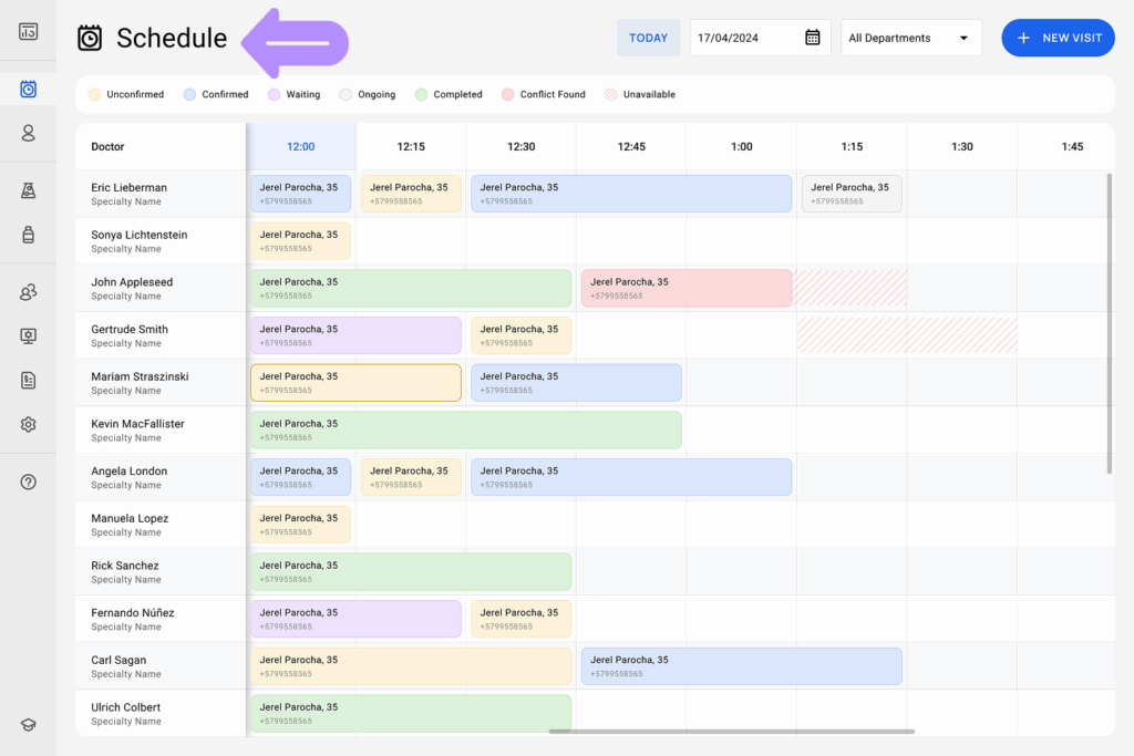 LinkHMS visit invoice