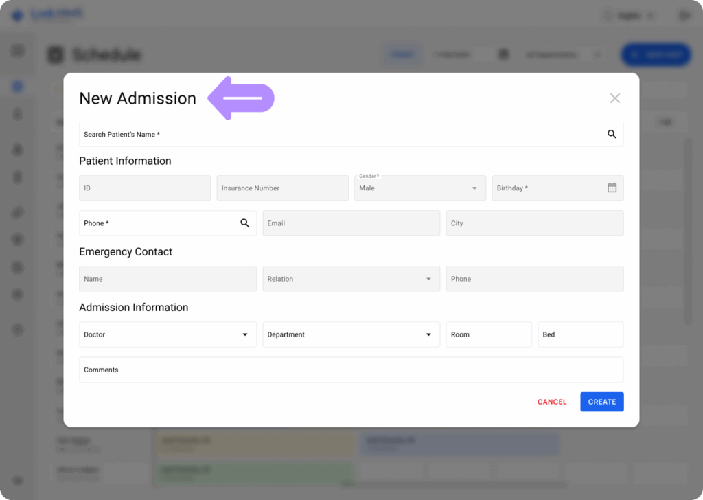 LinkHMS admission 4