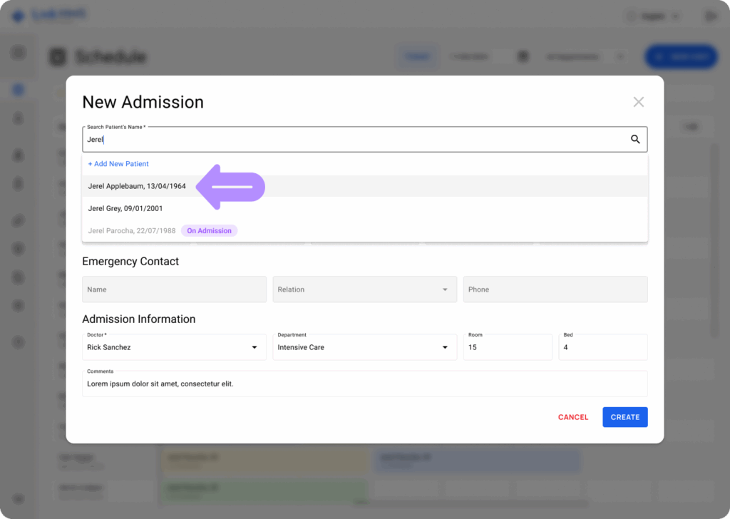 LinkHMS admission 5