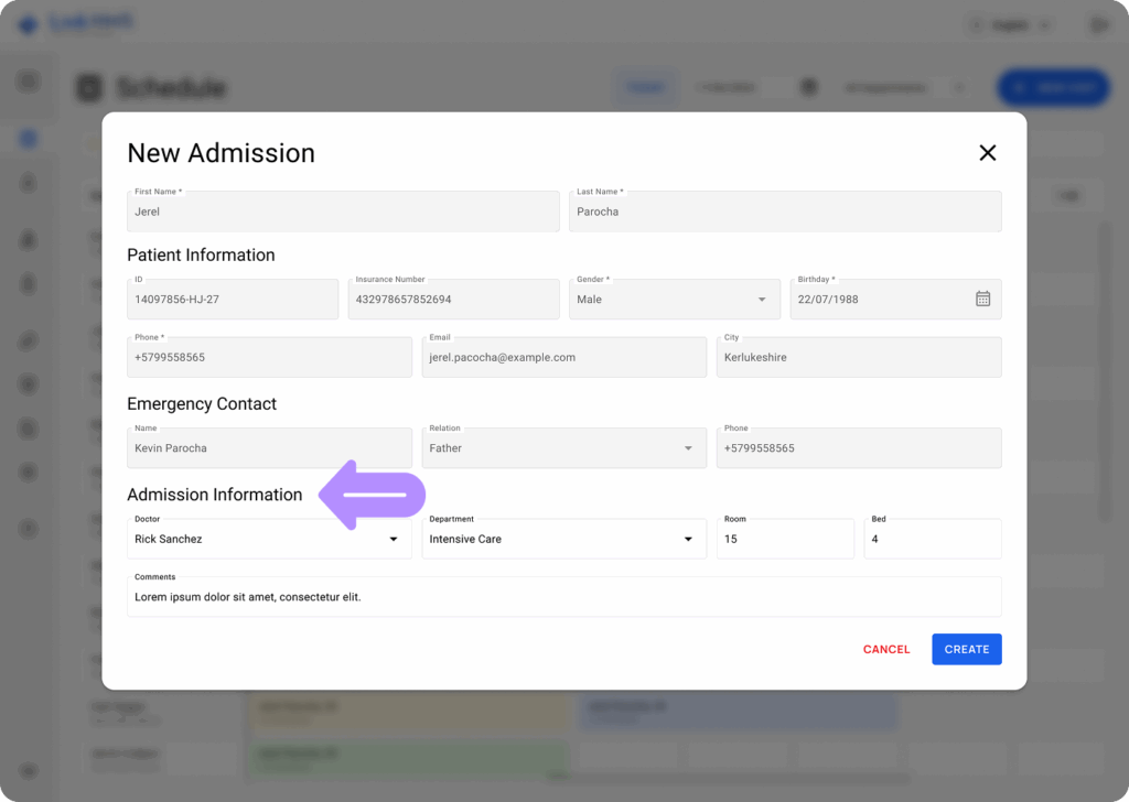LinkHMS admission 6