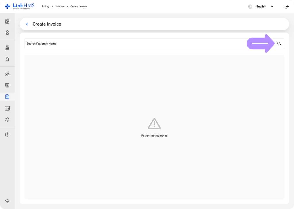 LinkHMS invoice creation 2