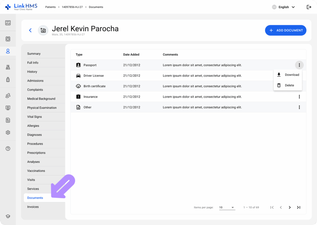 LinkHMS manage EMR 2