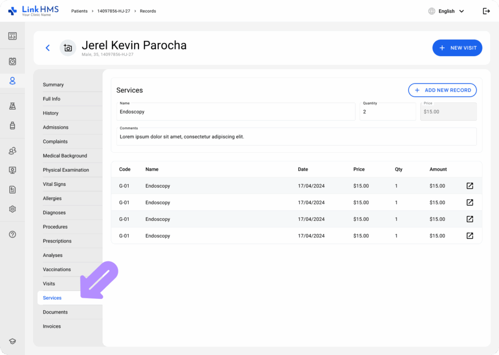 LinkHMS manage EMR 3