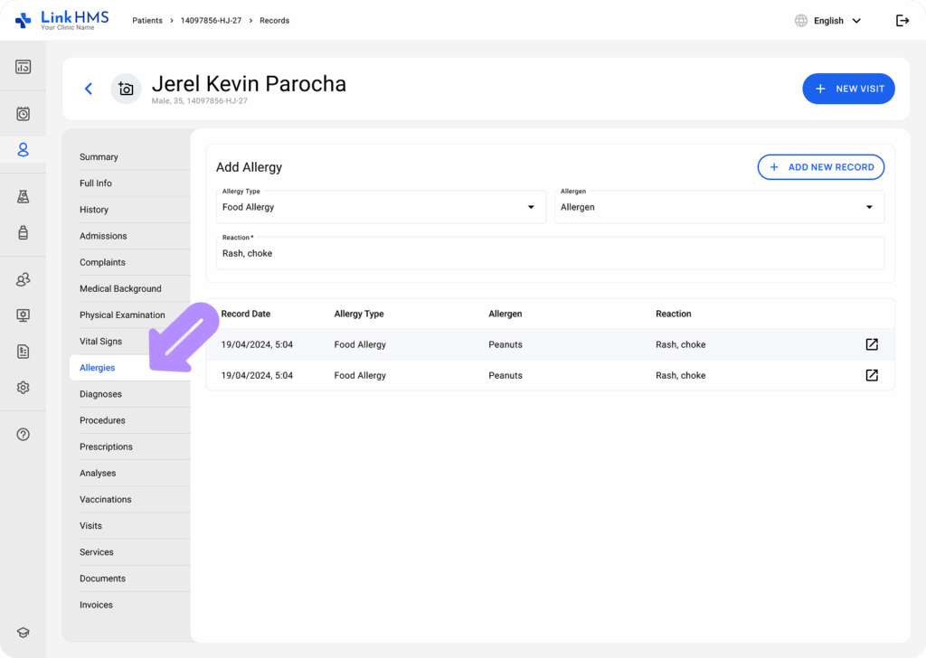 LinkHMS manage EMR 9