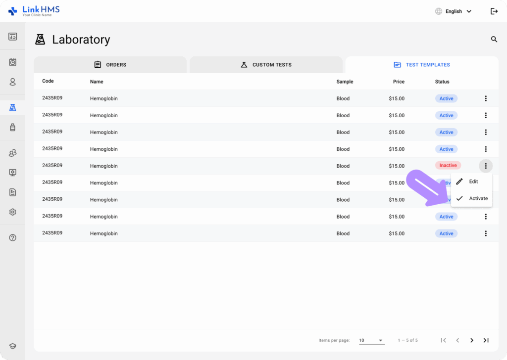 LinkHMS built-in templates 11