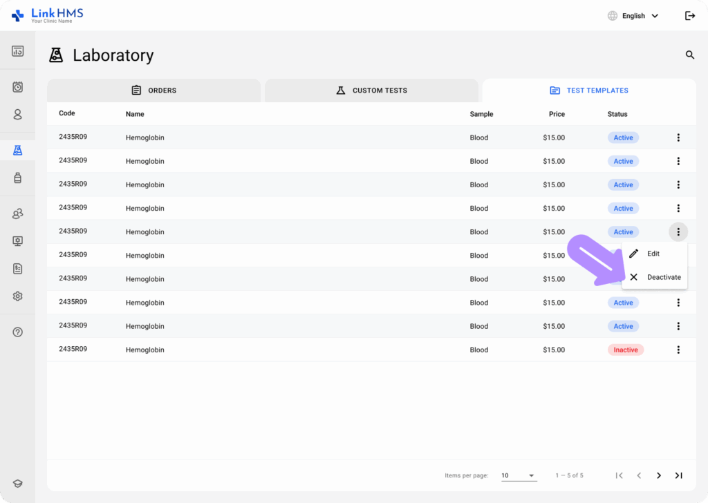 LinkHMS built-in templates 12