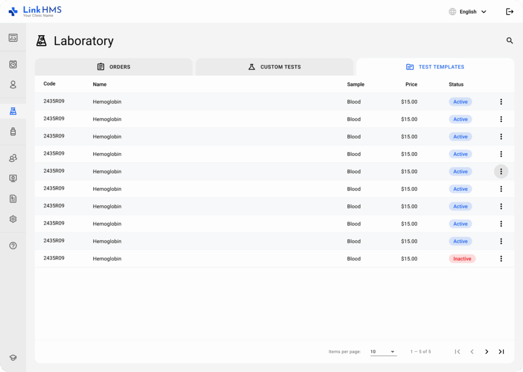 LinkHMS built-in templates 2