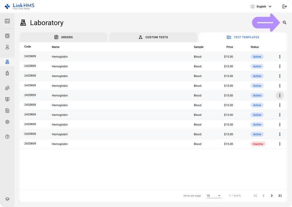 LinkHMS built-in templates 3