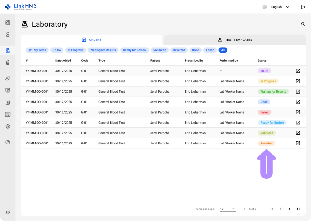 LinkHMS lab guides 8