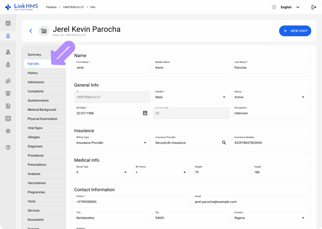 LinkHMS assign patients to the insurance providers 1