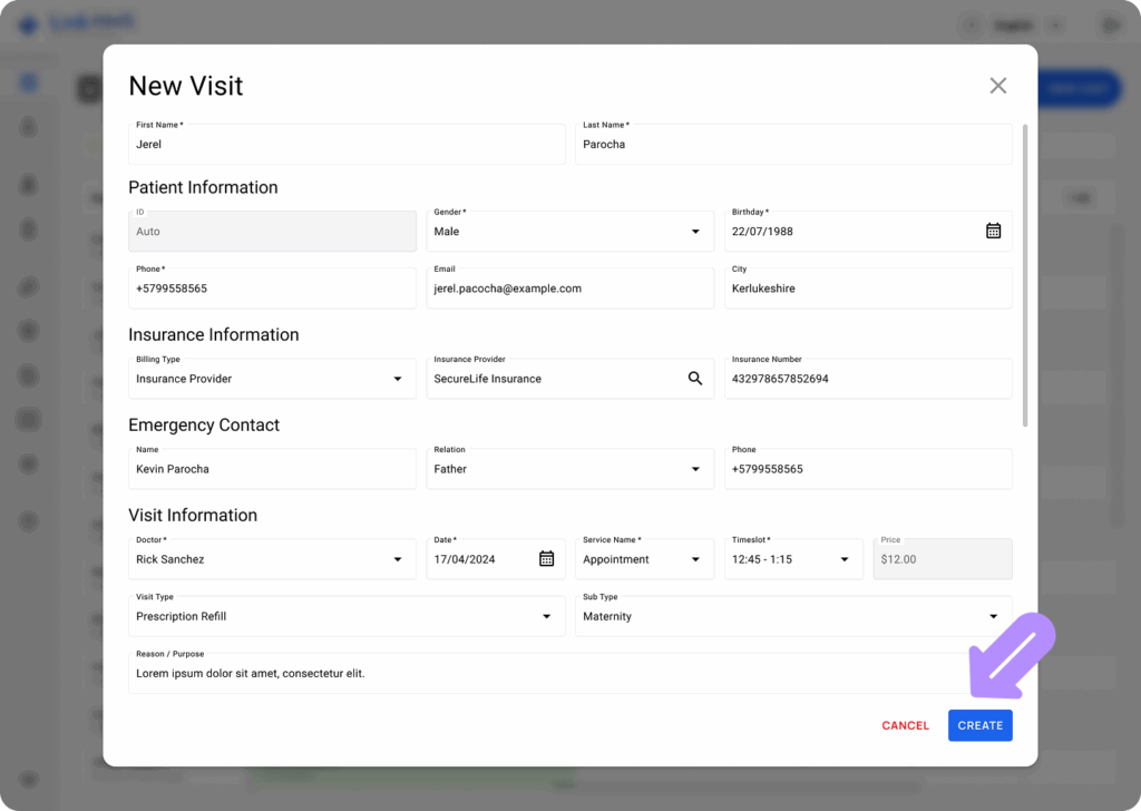 LinkHMS assign patients to the insurance providers 11