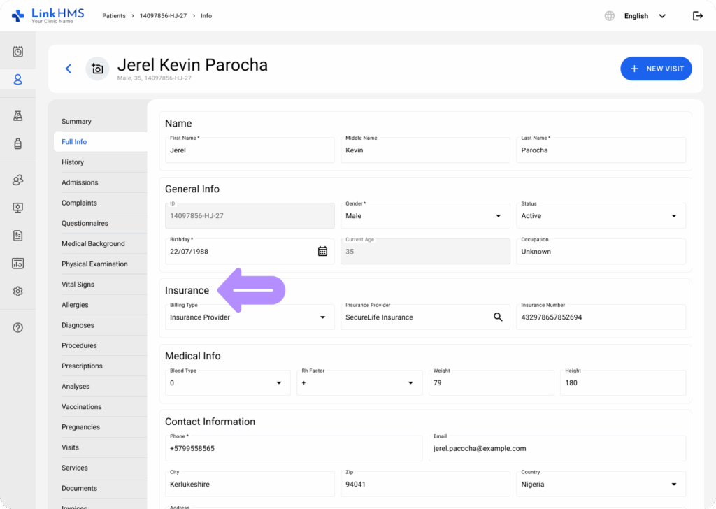 LinkHMS assign patients to the insurance providers 2
