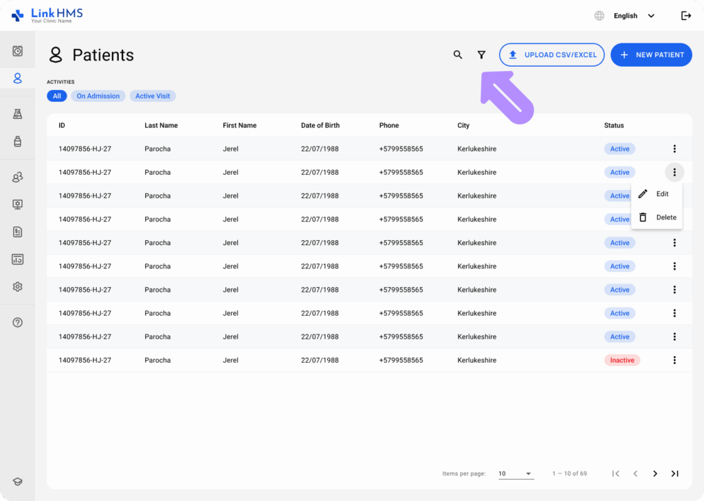 LinkHMS assign patients to the insurance providers 6