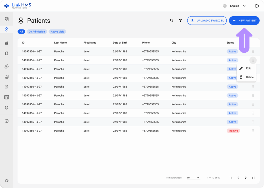 LinkHMS assign patients to the insurance providers 7