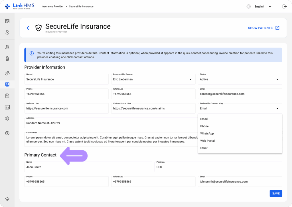 LinkHMS new insurance provider 10