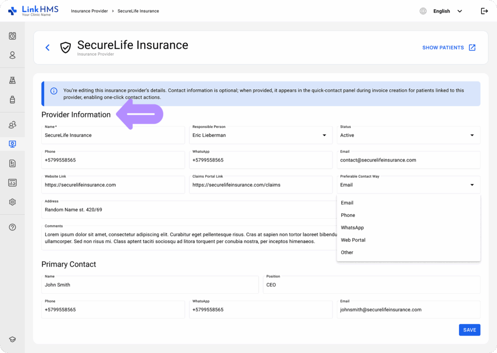 LinkHMS new insurance provider 9
