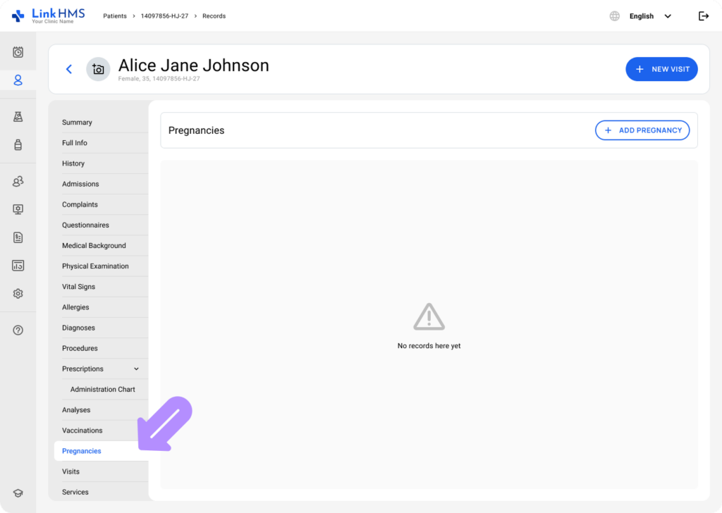 LinkHMS add the pregnancy 10
