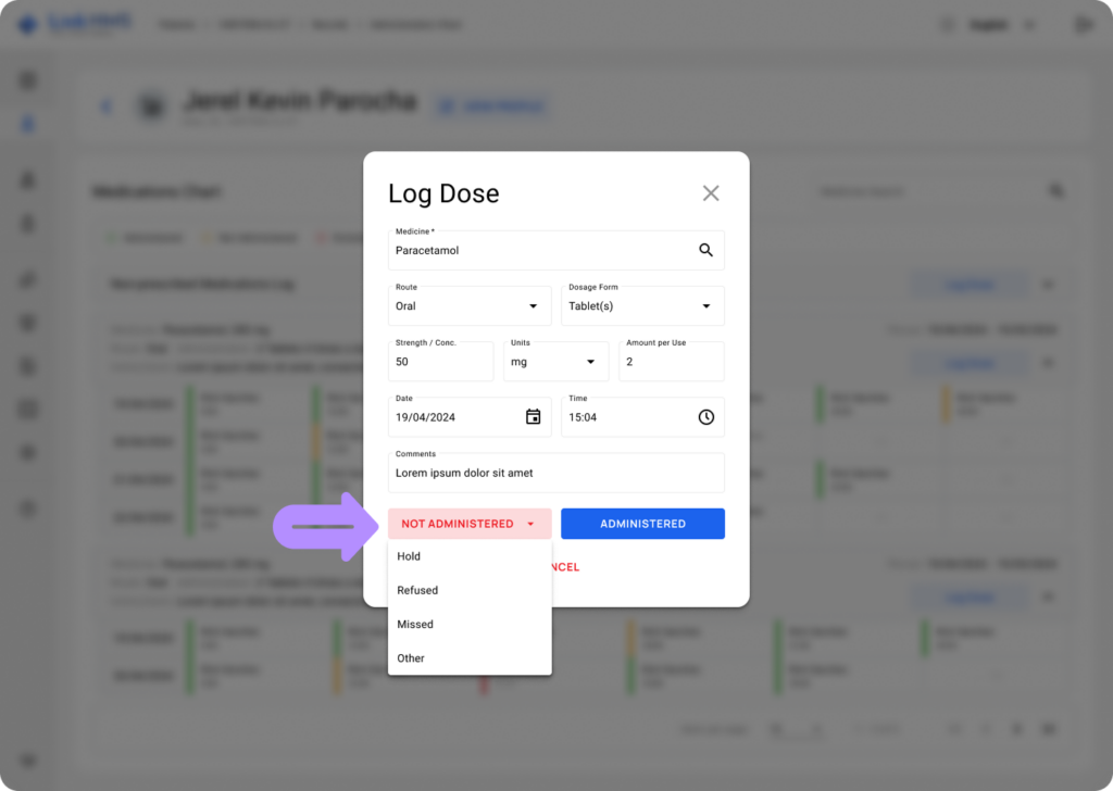 LinkHMS full medications chart 9