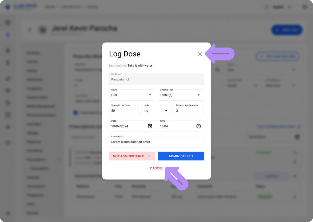 LinkHMS log inpatient medication admission 10