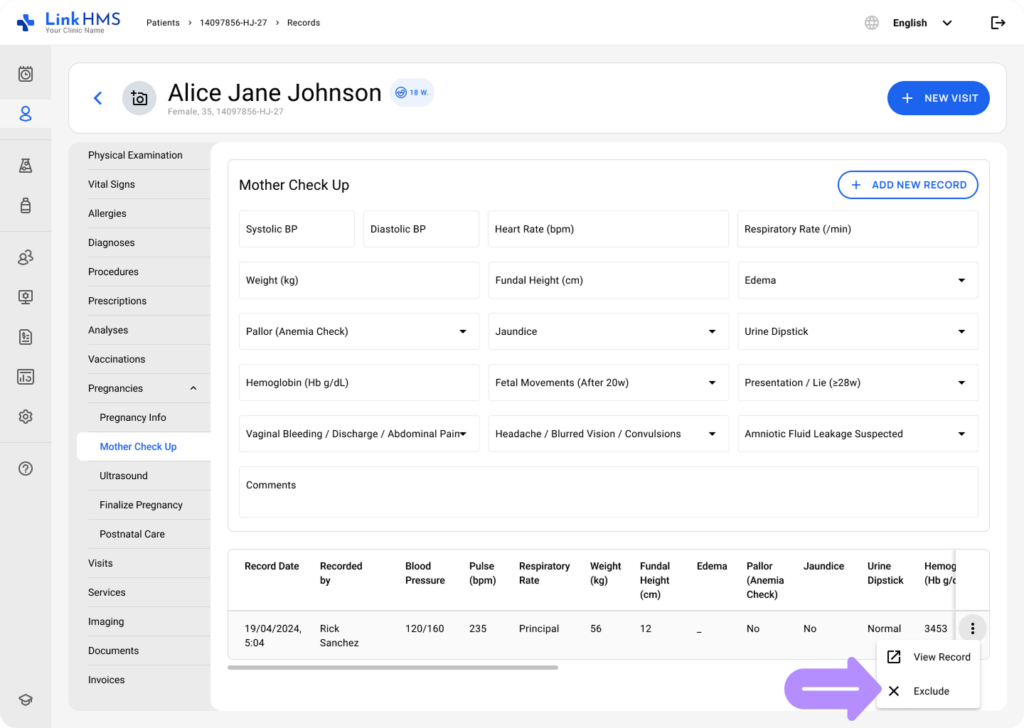 LinkHMS mother checkup 12