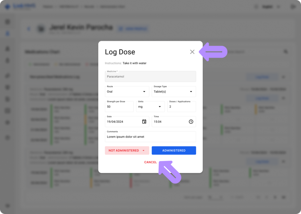 LinkHMS use the medications chart 12