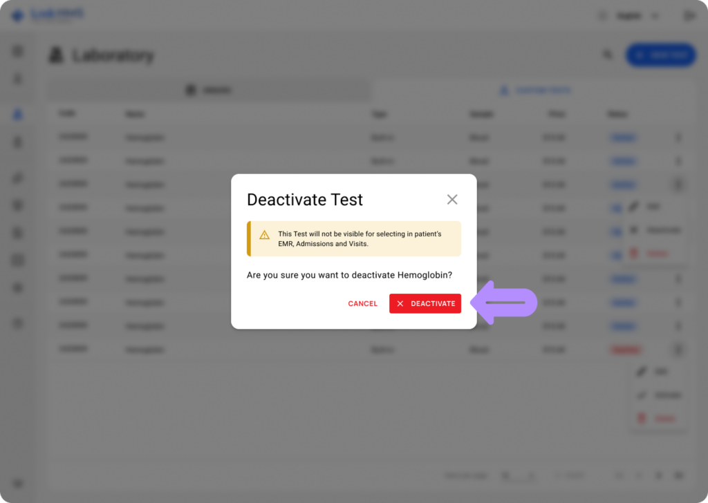 LinkHMS add and edit custom tests 18