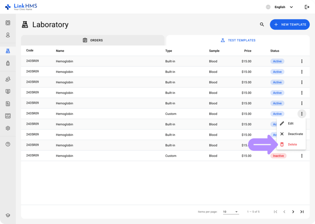 LinkHMS add and edit custom tests 19