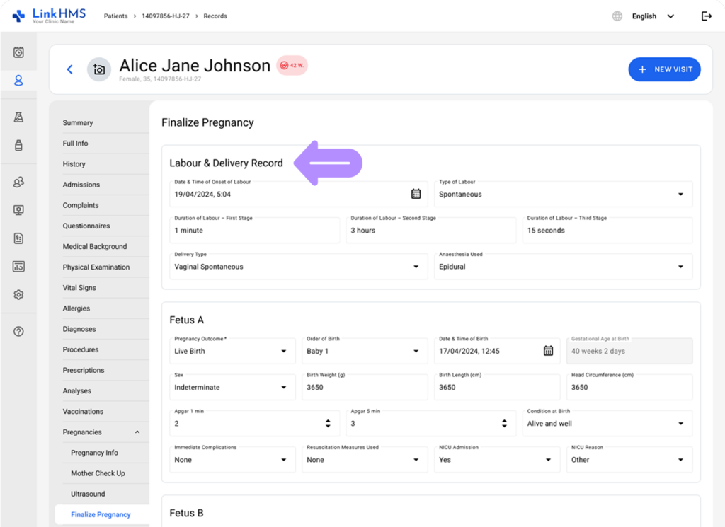 LinkHMS finalize pregnancy 10