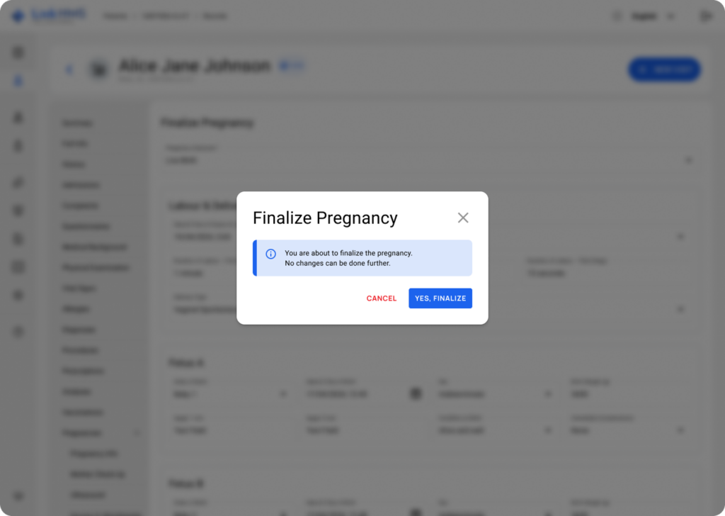 LinkHMS finalize pregnancy 3